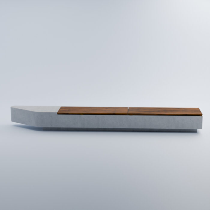 Betónová uličná lavička Urban 410 cm - Image 1