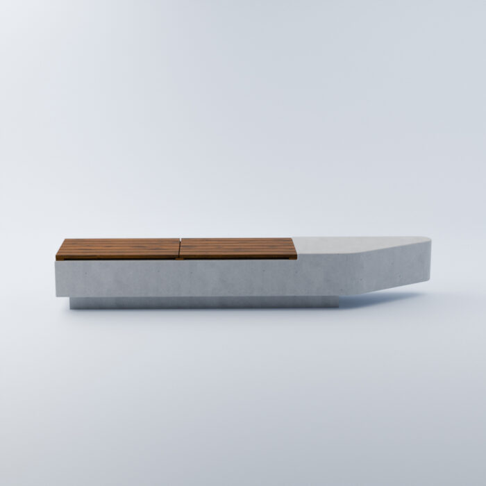 Betónová uličná lavička Urban 290 cm - Image 2