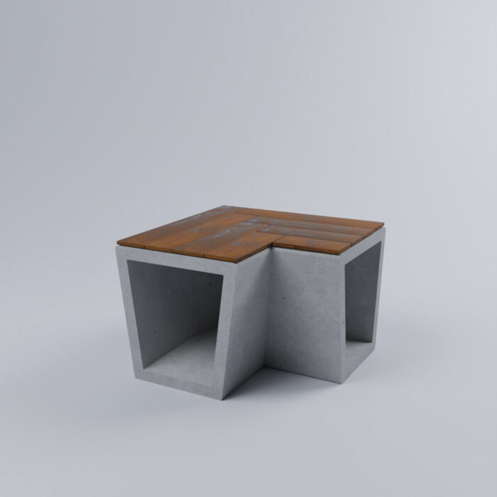Betonová uličná lavička Rotterdam D9 - Image 1